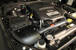 Jeep Wrangler Performance Air Intake - K&N Engineering - 77 Series Metal Cold Air Intake - `12-`18